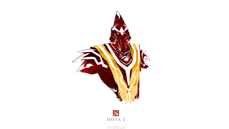 Character in Red and Gold Armor — Dramatic