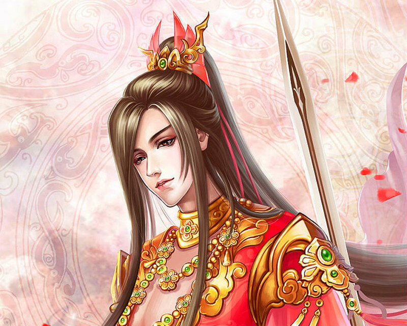 Character in Red Armor — Dramatic, Digital Art