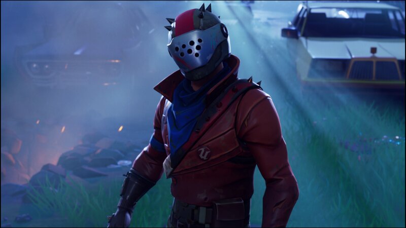 Character in Red Armor — Dramatic, Night, 3d Render