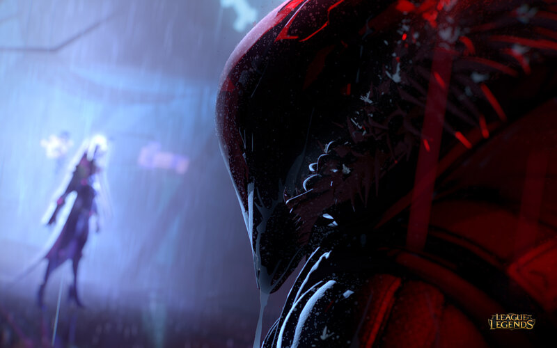 Character in Red Armor — Dramatic, Night
