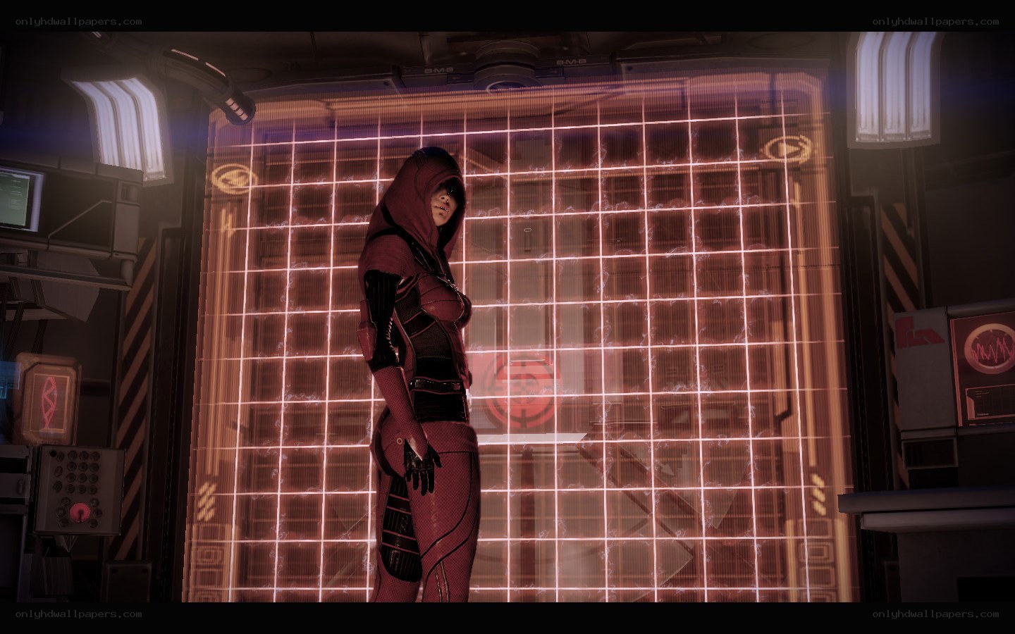 character in red armor