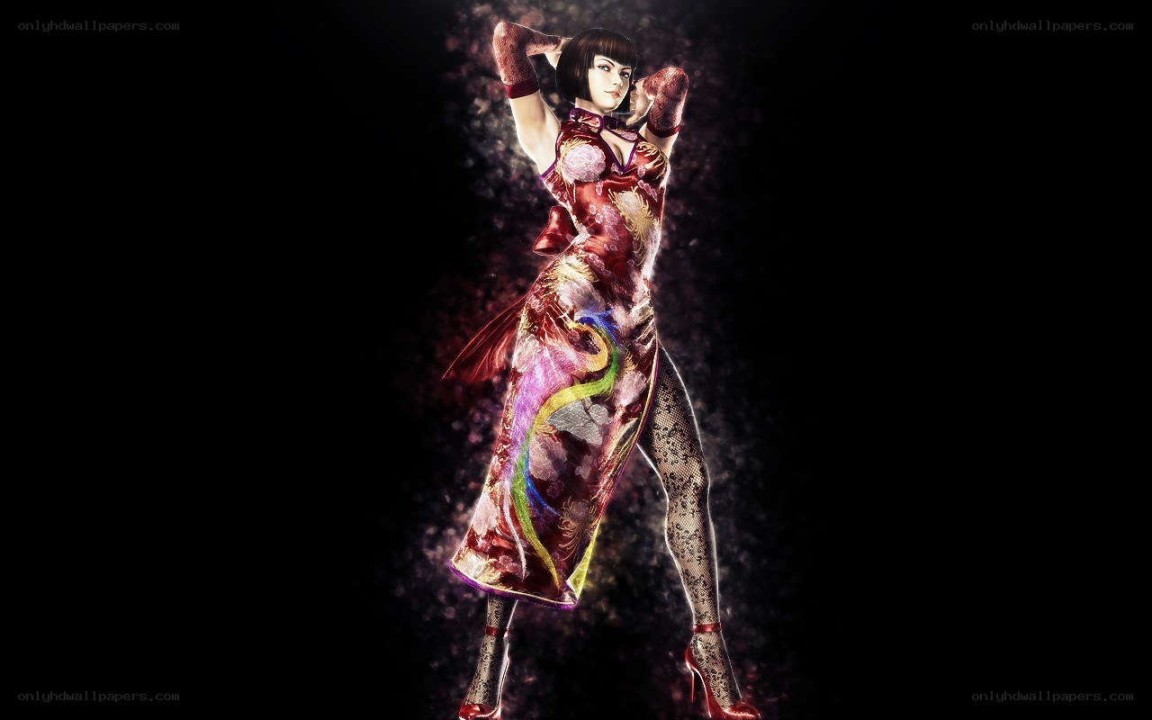 character in red dress