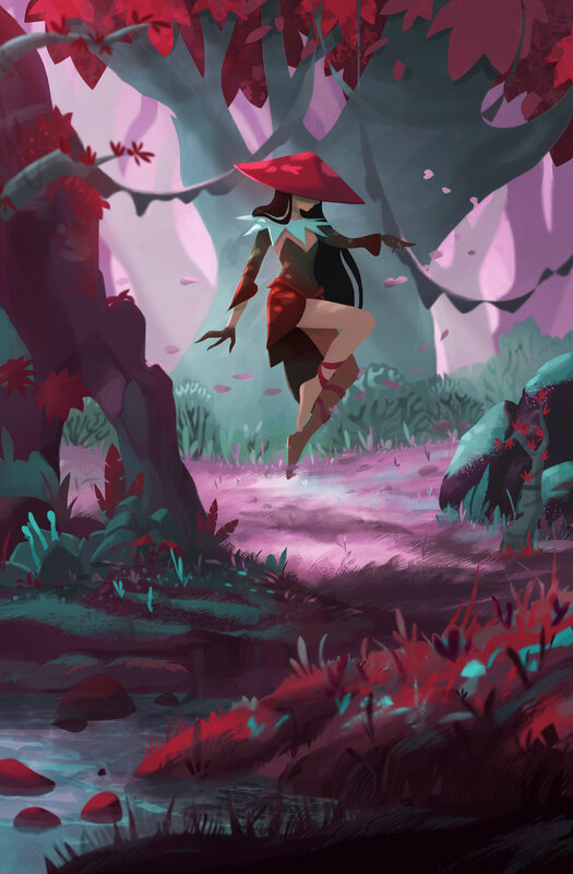 Character in Red Hat — Purple