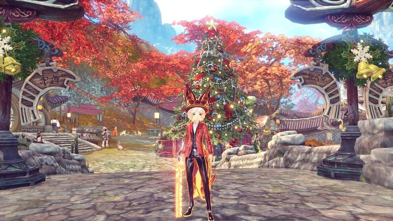 Character in Red Jacket — Festive