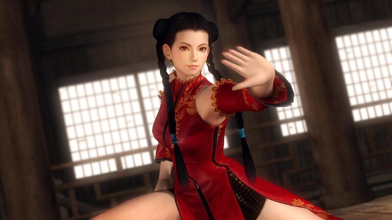 character in red martial arts outfit