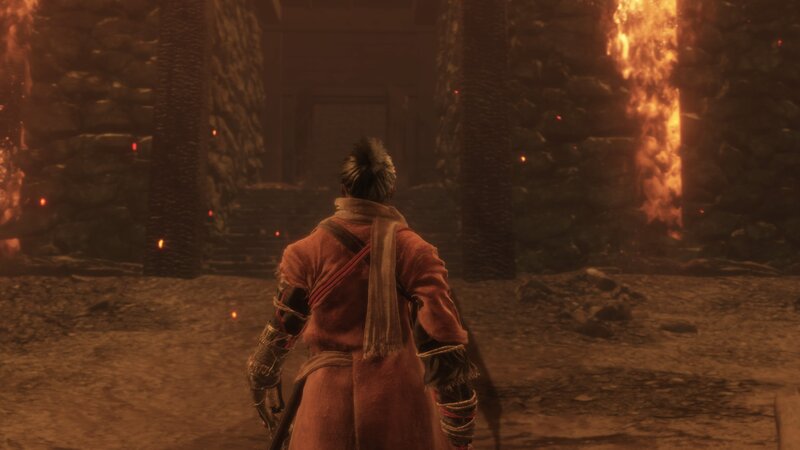 Character in Red Robe — Orange, Dramatic