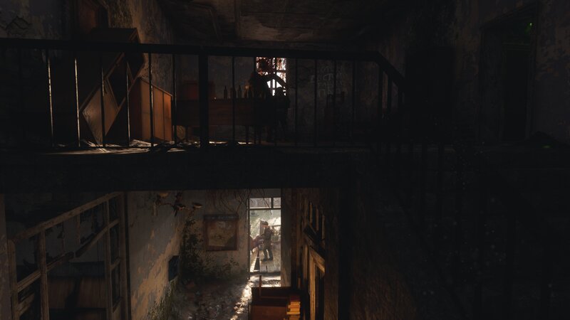 Character in Ruined Building — Brown