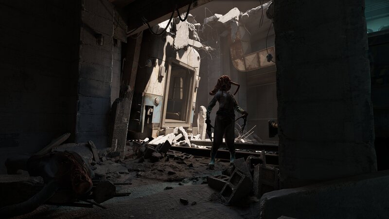 Character in Ruined Building