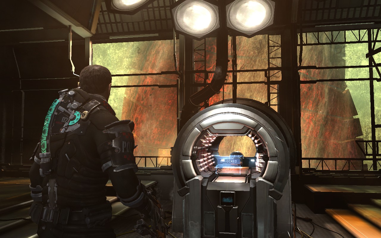 character in sci-fi facility