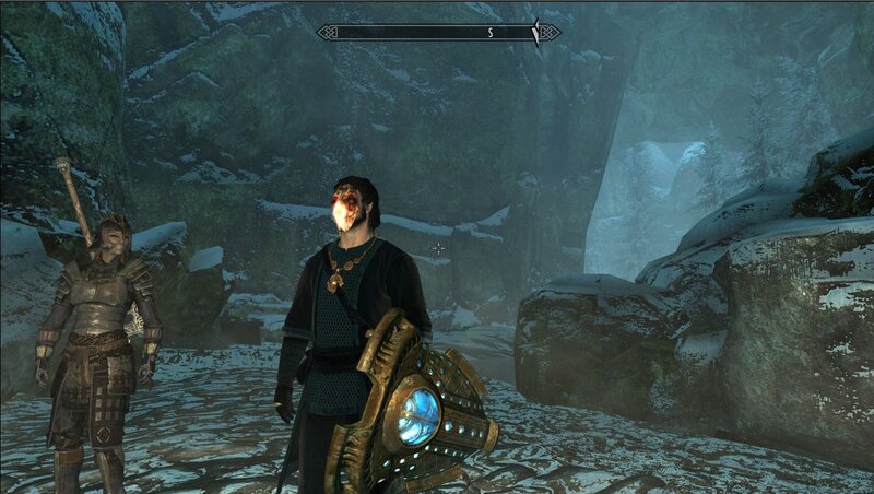 Character in snowy cave