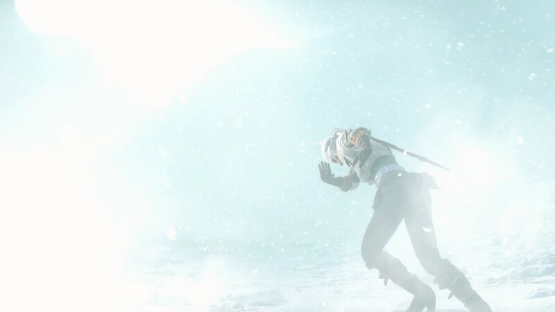Character in Snowy Landscape — White