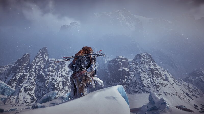 Character in Snowy Mountains — White