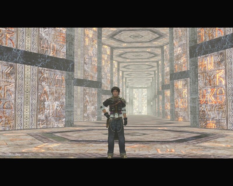 Character in Stone Corridor — Gray