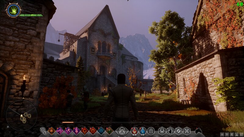 Character in Stone Courtyard