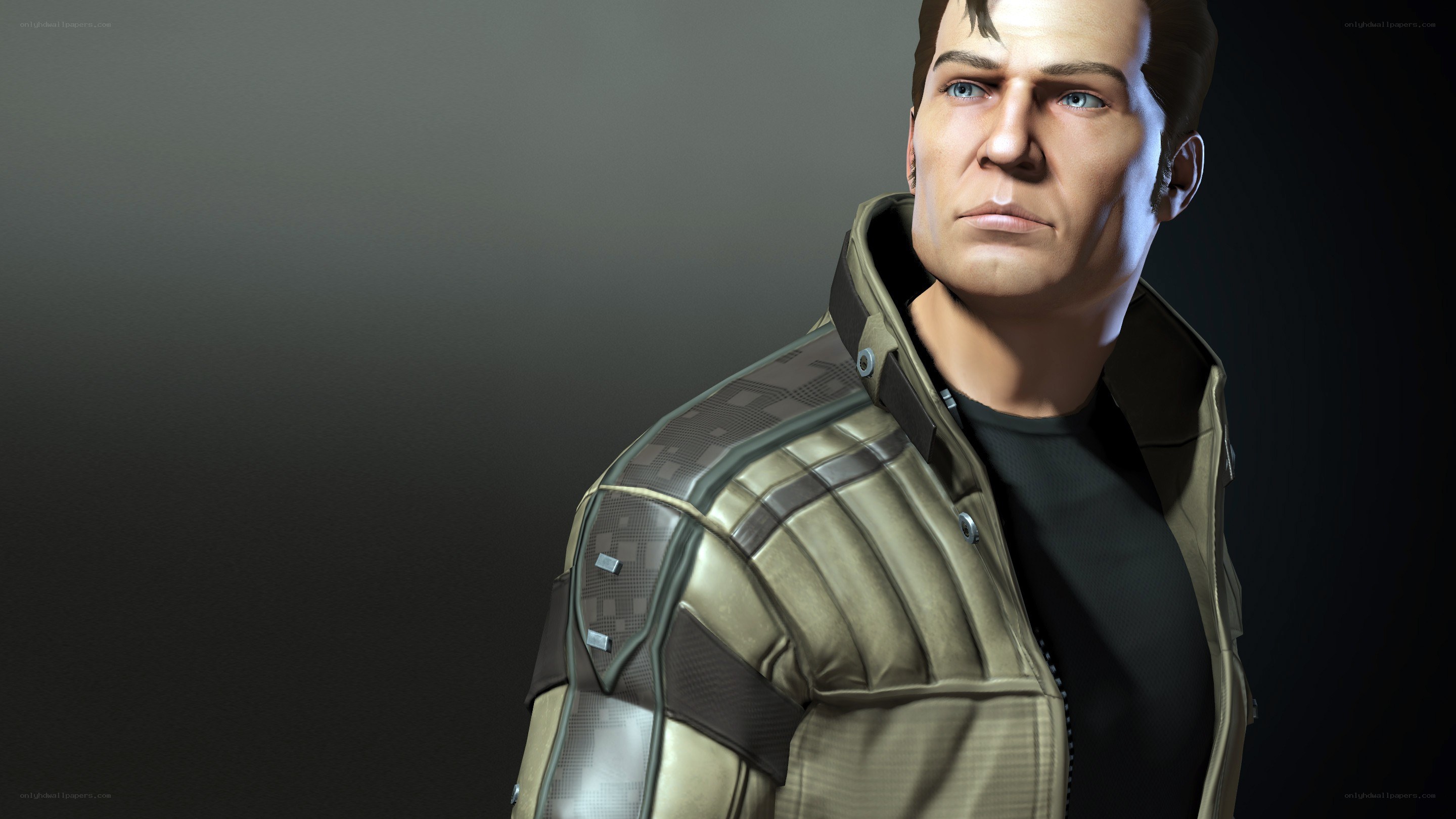 character in tactical jacket