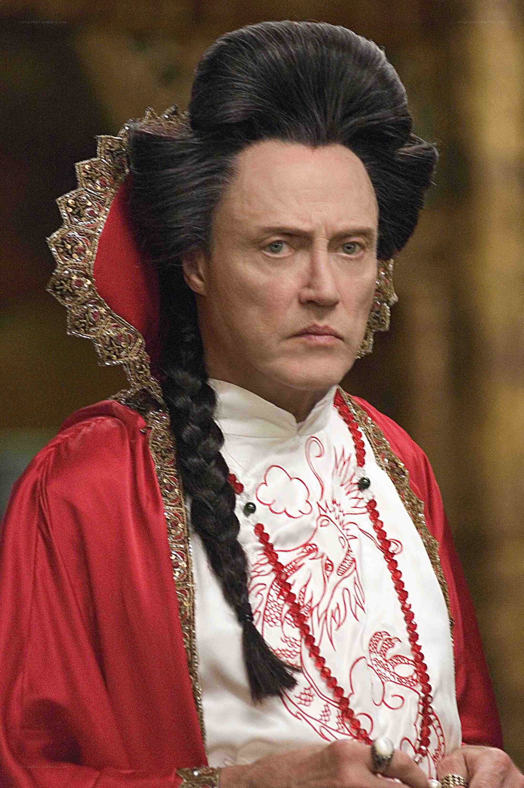 Character in traditional red robe