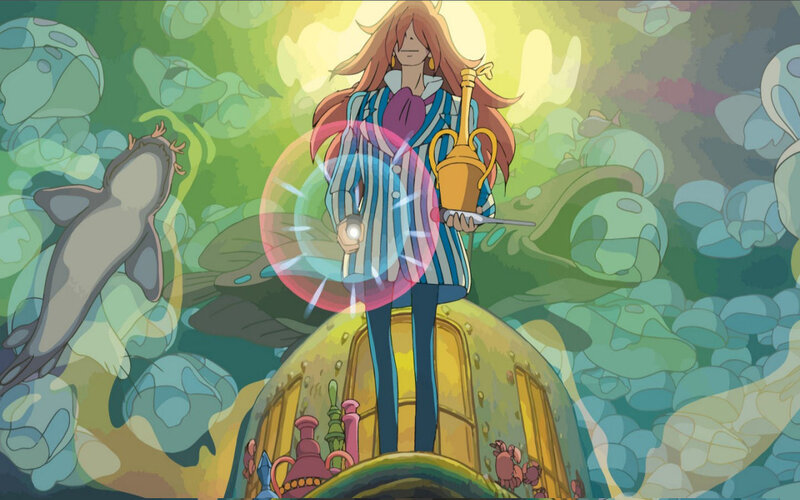 character in underwater scene
