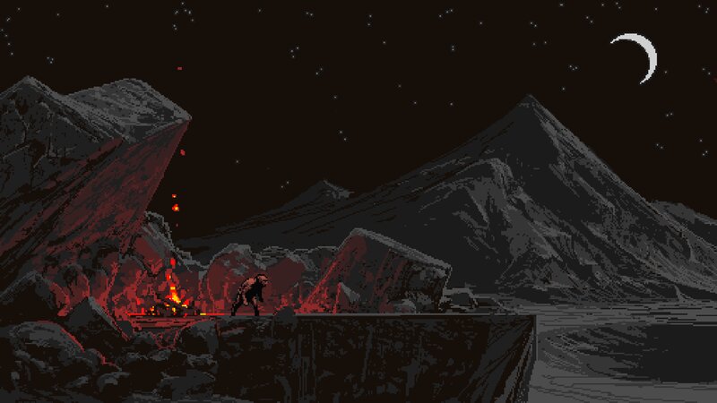 Character in Volcanic Landscape