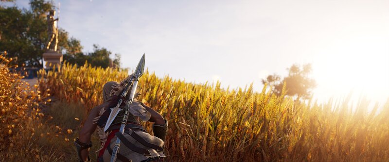 Character in Wheat Field — Gold