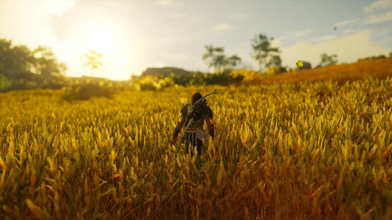 Character in Wheat Field