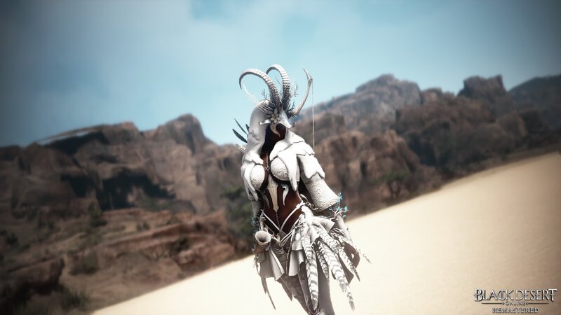 Character in White Armor — Dramatic, Afternoon, 3d Render