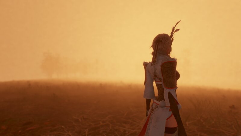 Character in White Armor — Orange