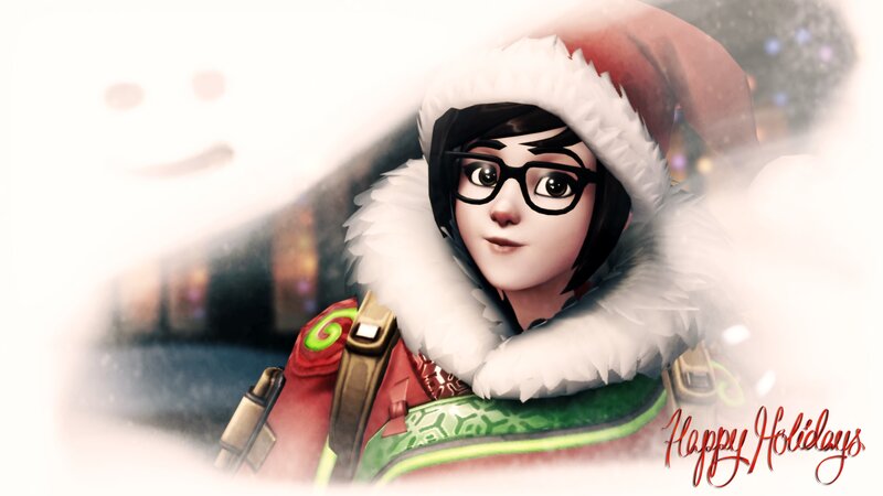Character in Winter Coat — Red