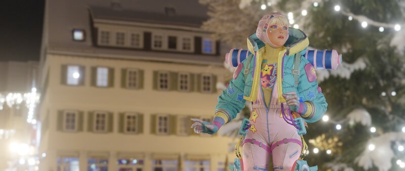 Character in Winter Suit — Pink