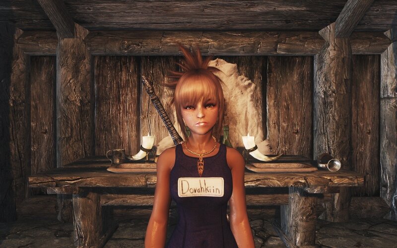 Character in wooden cabin