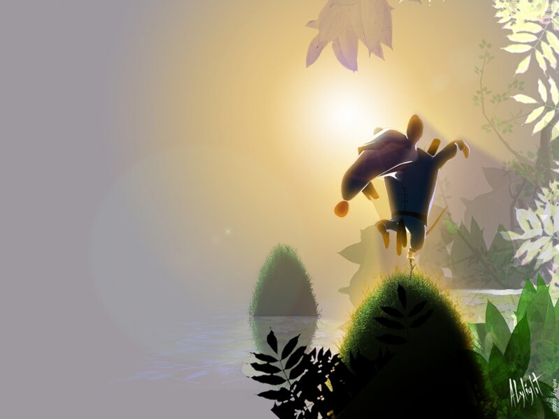 Character Jumping in Forest