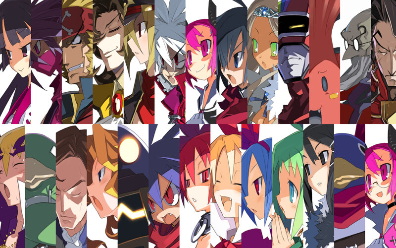 Character lineup from a video game