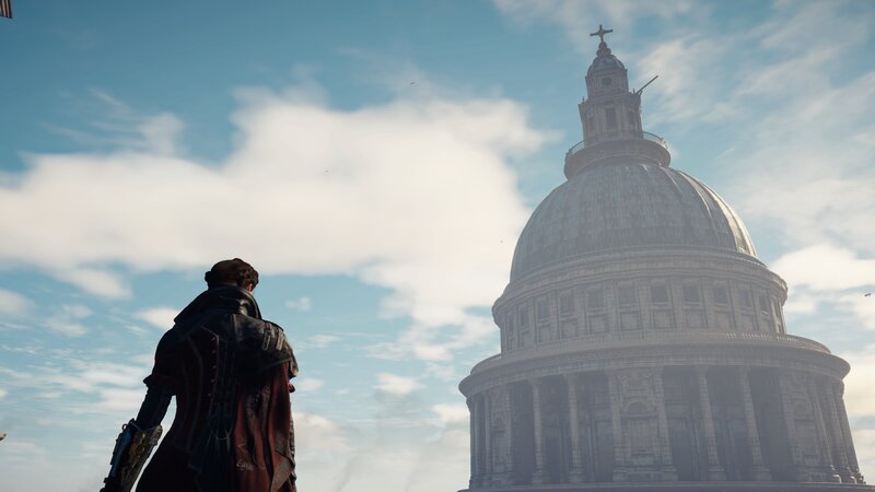 Character Looking at Dome