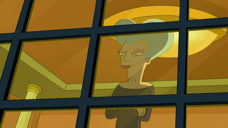 character looking out window