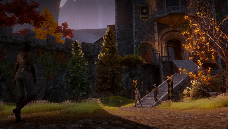 Character Near Castle — Brown