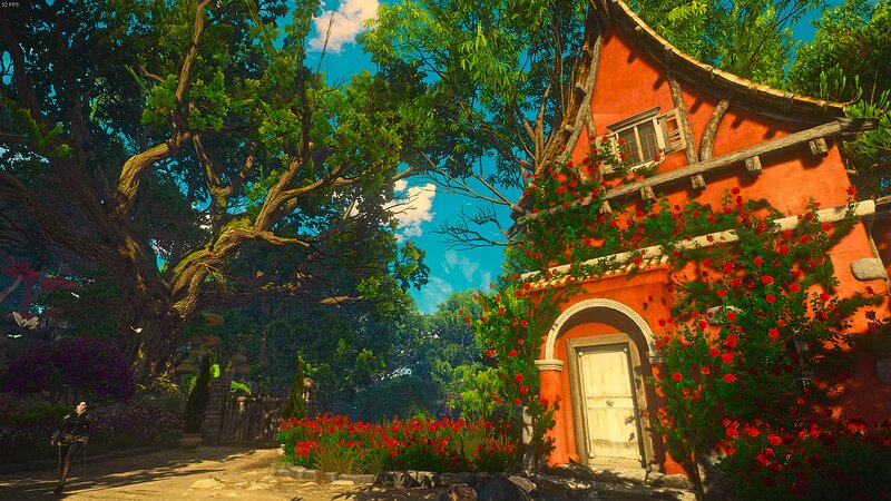 Character Near Red House