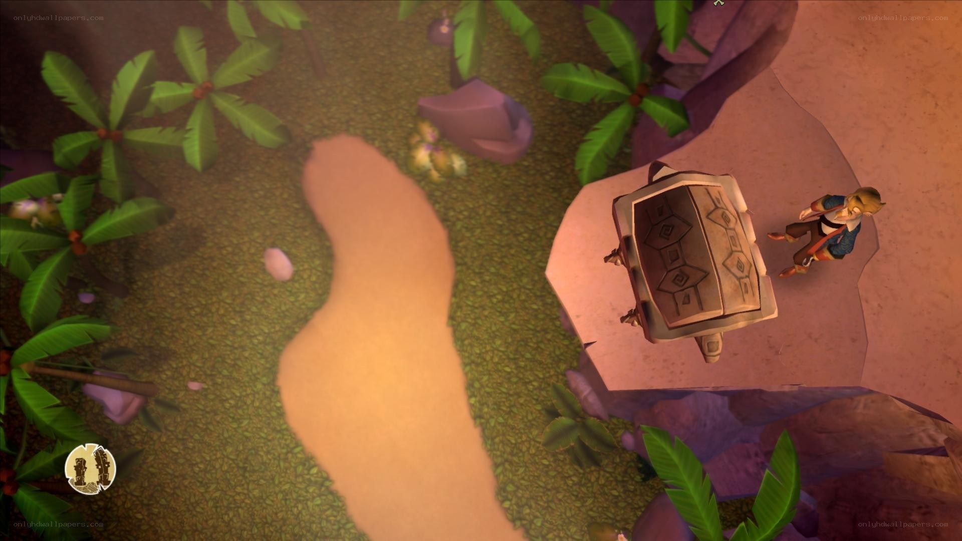 character near treasure chest