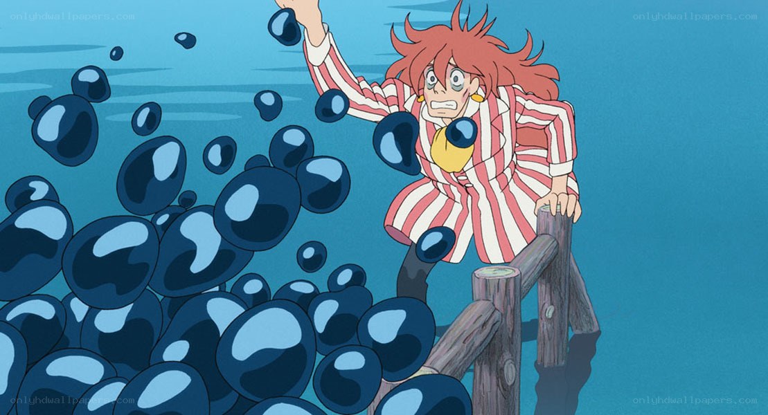 character on a boat with bubbles
