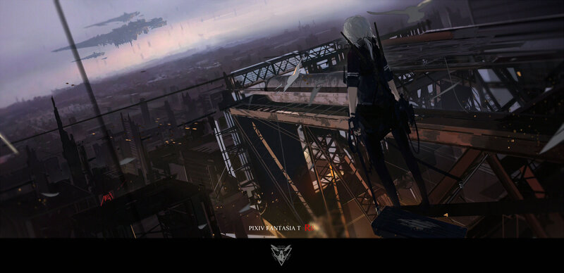 Character on a Bridge — Gray