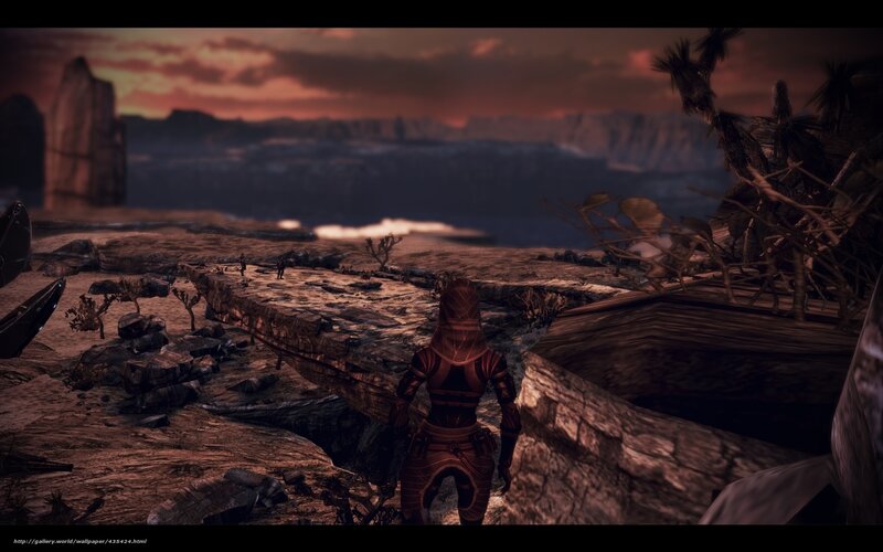 Character on a cliff at dusk