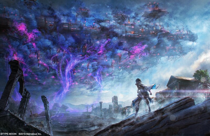 Character on a Cliff — Purple, Dramatic