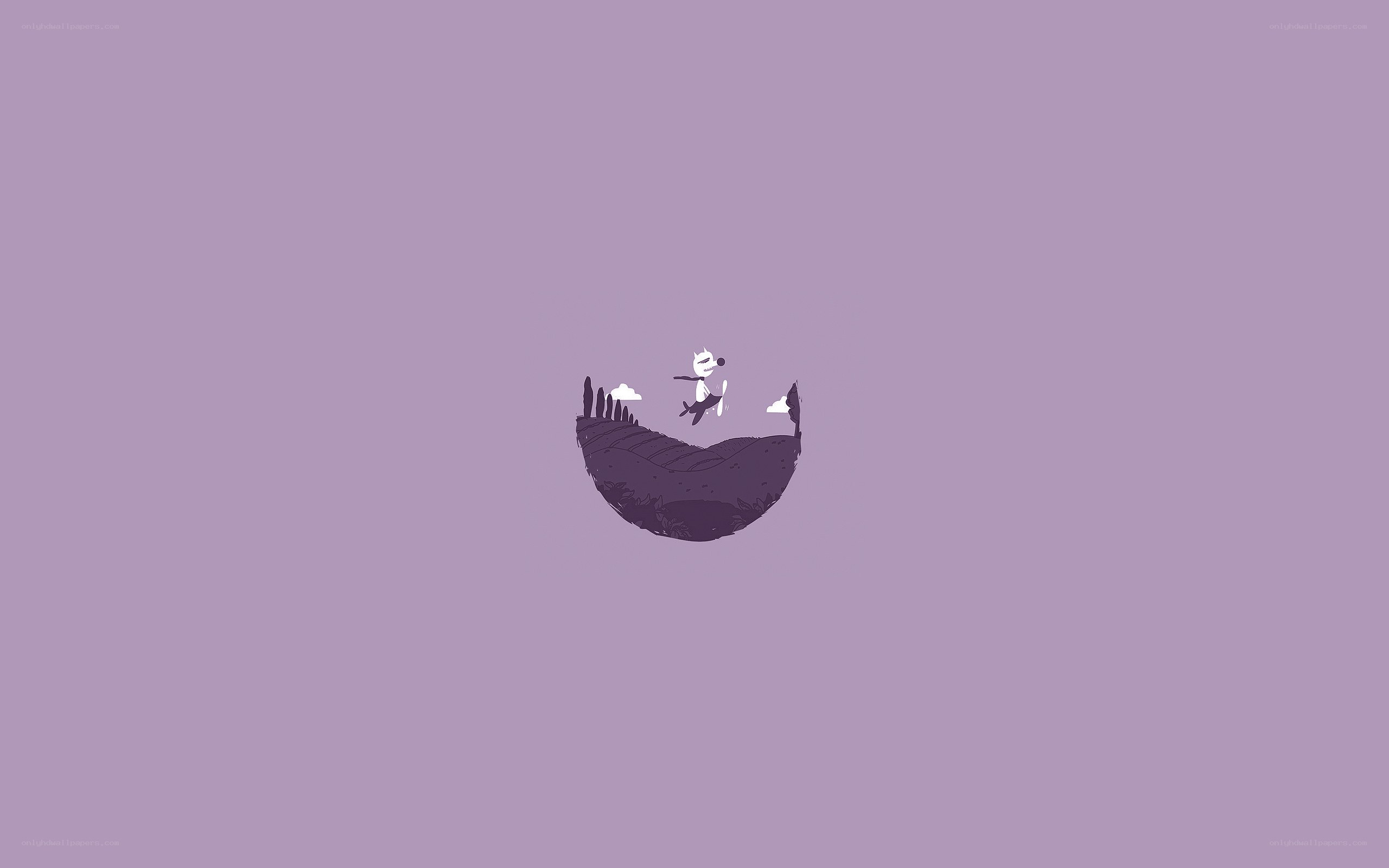 character on a floating island