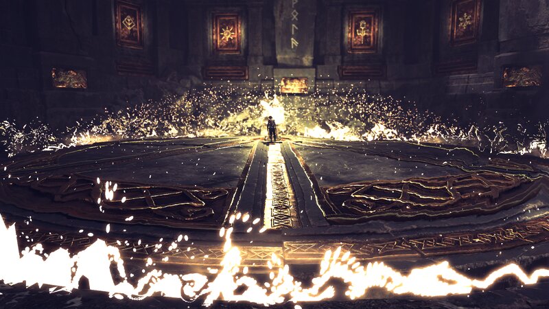 Character on a Glowing Platform
