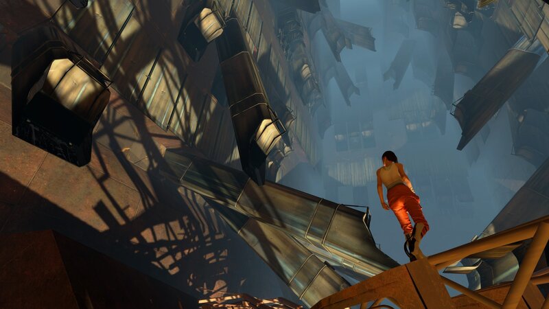 character on a high structure