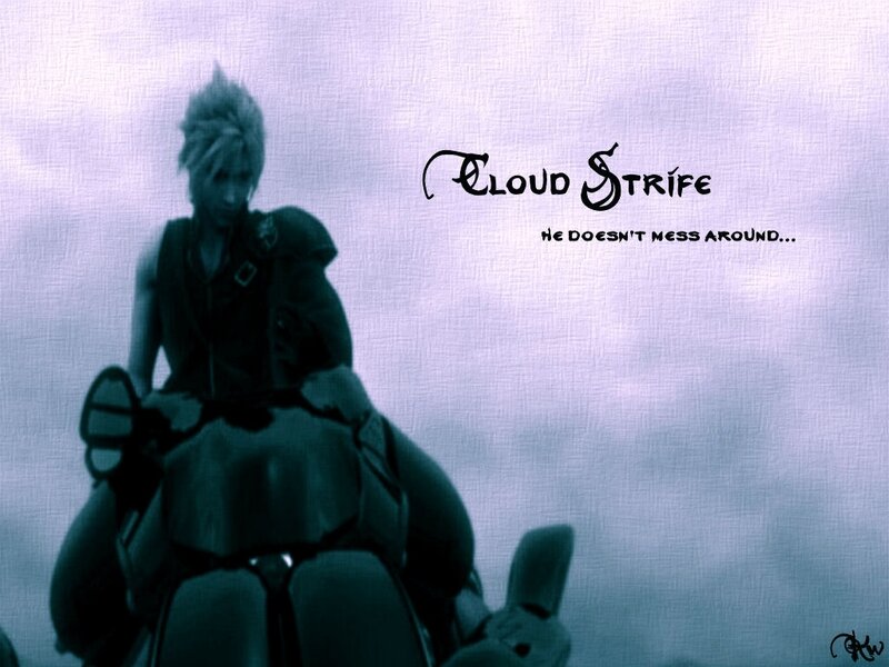 Character on a Motorcycle — Blue