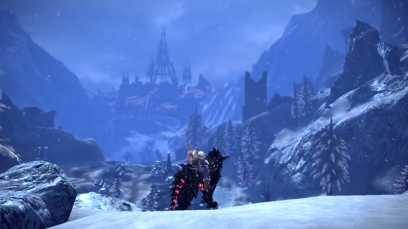 Character on a Mount — Blue
