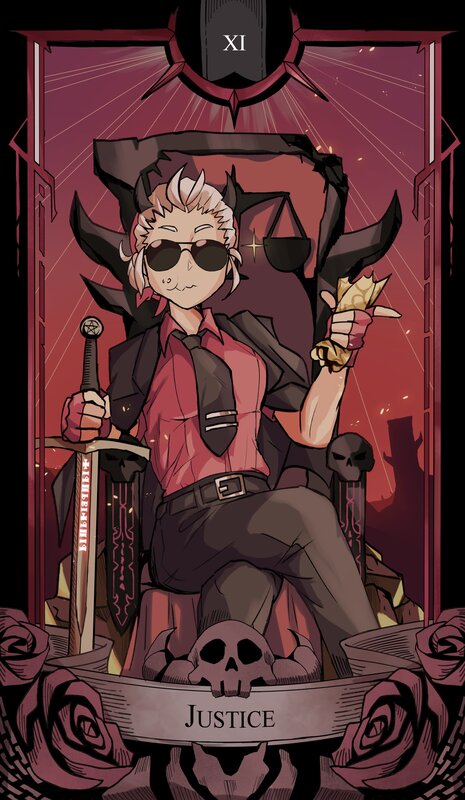 Character on a Throne — Red