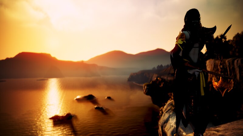 Character on Cliff Edge — Orange