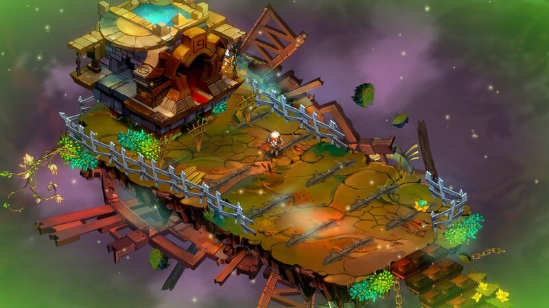 Character on Floating Island — Purple, Fantastical