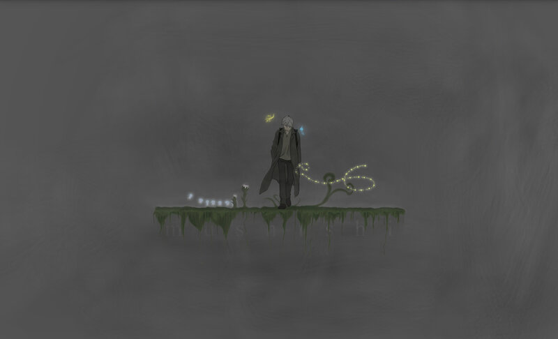 character on floating island