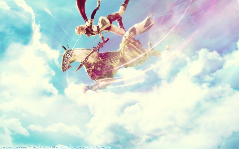 Character on Flying Horse — Blue